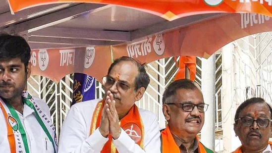 Parag Alavani with BJP leaders
